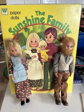 Vintage 1975 Mattel Sunshine Family Grandparents Dolls Paper Doll Book 1974