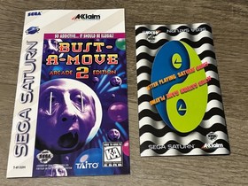 Bust-A-Move 2 Sega Saturn Complete CIB w/Reg Card Authentic Very Good Shape