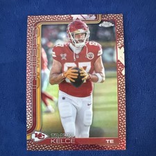 2025 Topps Chrome Travis Kelce Pigskin Refractor KC Chiefs #150
