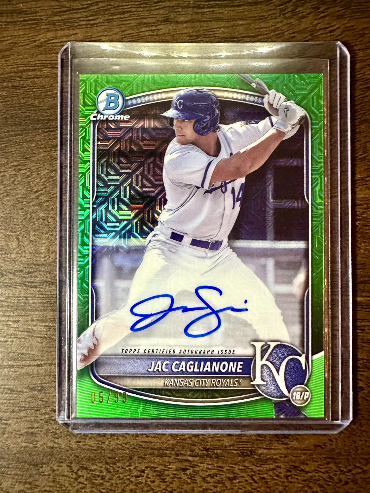 JAC CAGLIANONE 2025 Bowman Chrome Green Mojo Auto /99 #BMA-JC