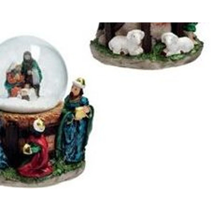 Palla di Neve con Natività Presepe BRANDANI Sfera Vetro Natale Assortiti, fotografia 9 di 9