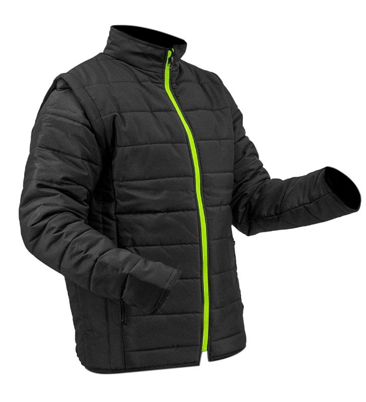 Gilet à manche amovible noir vêtement idéal pour randonnée et ville