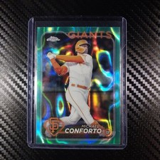 2024 Topps Chrome Baseball Michael Conforto #256 Aqua Raywave Refractor /199