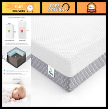 Dual-Sided Mini Crib Mattress 38x24x4" Comfort Gel Memory Foam, Breathable Baby