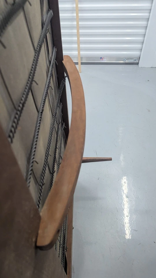 Sofá sofá moderno vintage de mediados de siglo años 60 madera verde oliva Foto 3 de 4