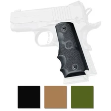 Hogue 1911 Officers Model Rubber Grip with Finger Grooves