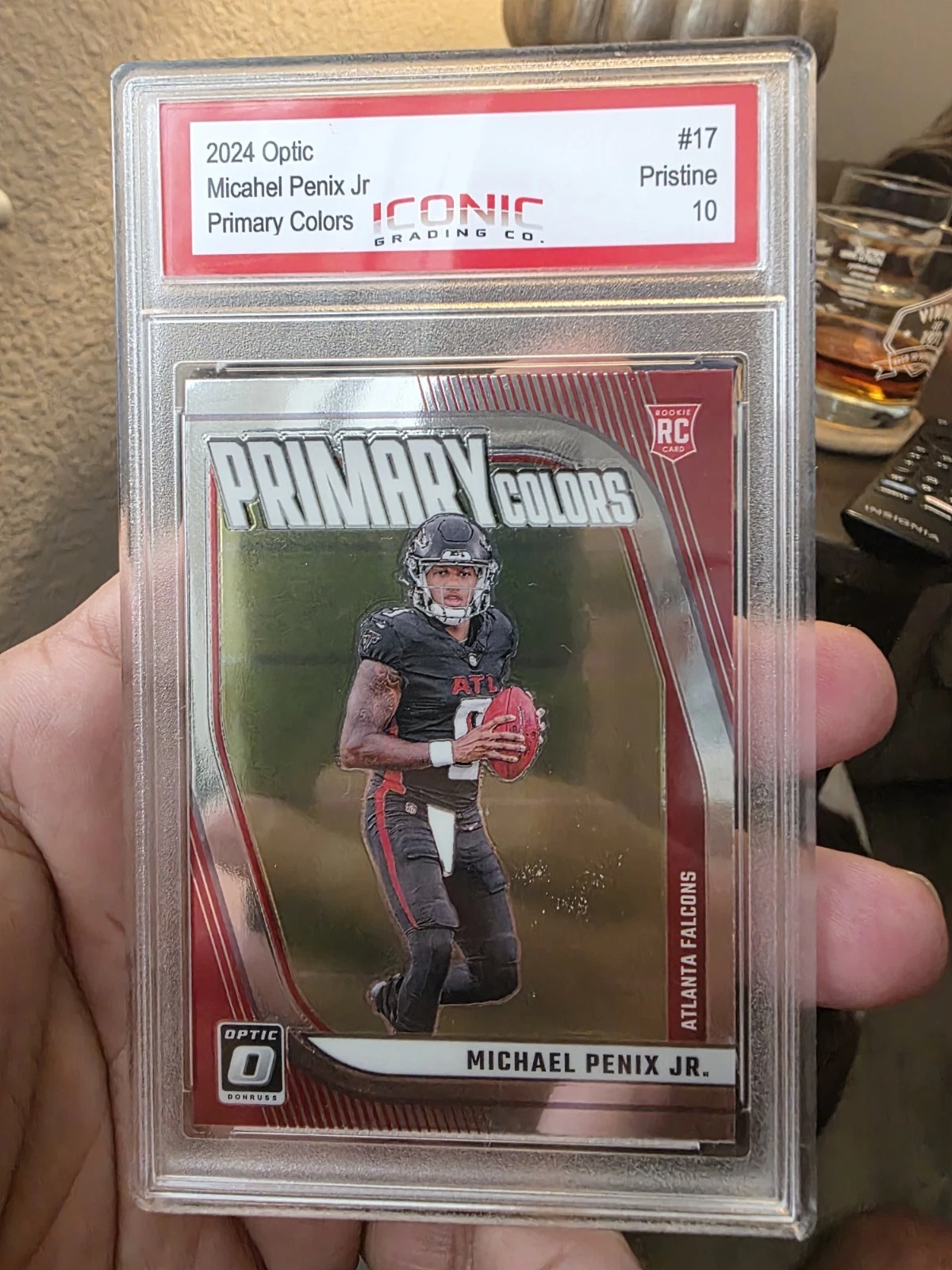 Michael Penix Panini Donruss Optic Rookie Primary Colors #17 Gold Vinyl 1/1