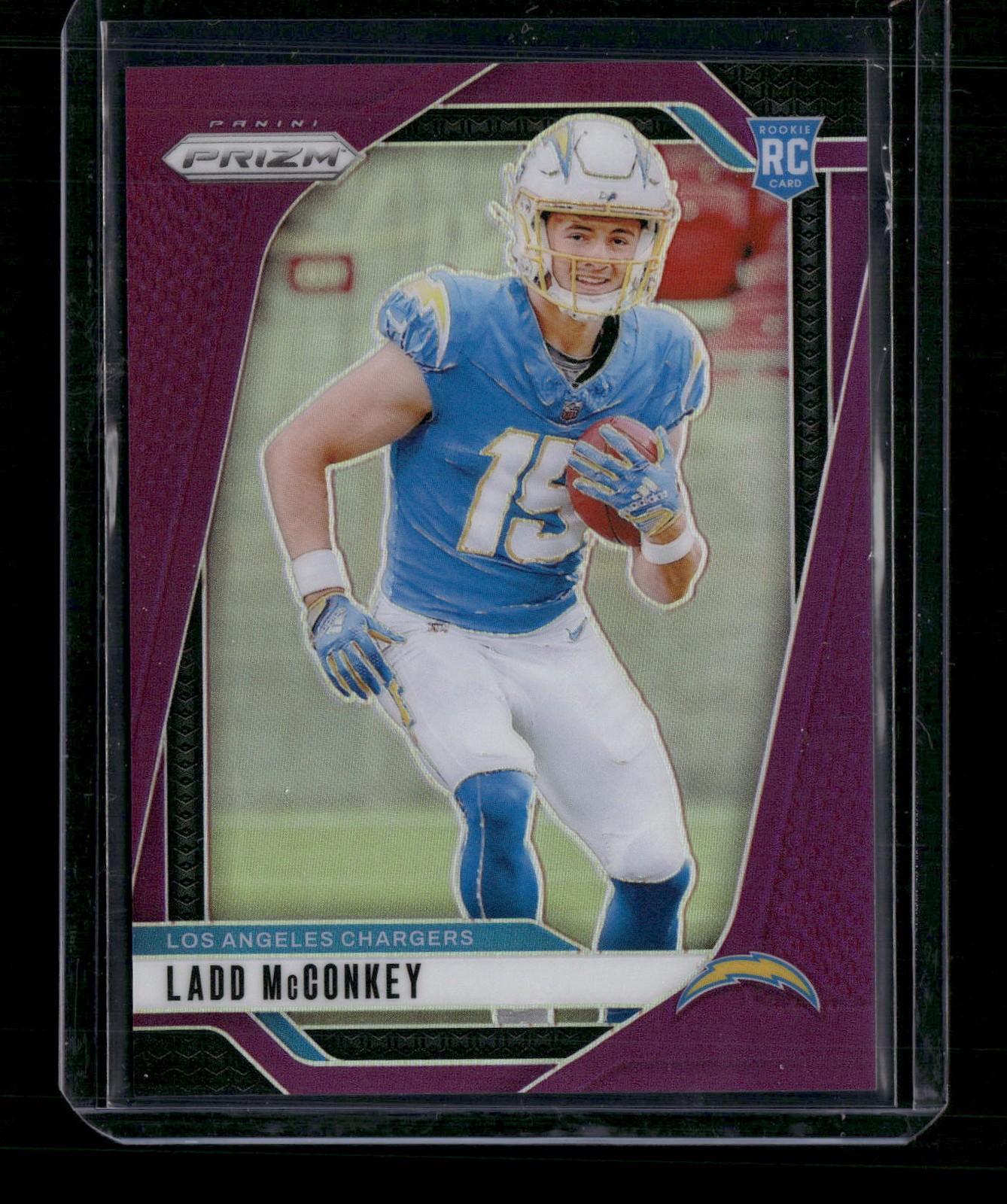 2024 Panini Prizm #365 Ladd McConkey Purple Rookie 074/125 AB