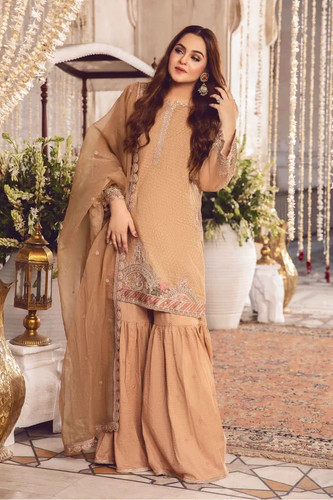 Maria B Brown DW Suit Women's Pakistani Designer Dress