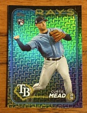 Topps 2024 Series 1 Curtis Mead #82 Rookie Holiday Refractor Insert Card