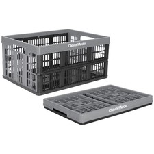 CleverMade 32L Collapsible Utility Crate Stone Single Pack