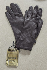 Fownes Vintage Genuine Leather Brown Gloves women  s size 7.5 New Butter Soft