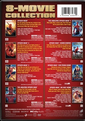 Sony Spider-Man 8 Movie Collection (DVD) 43396630741| eBay