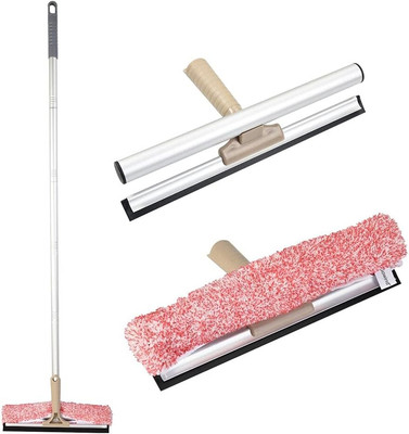 Multi-Purpose 12 Inch Window Squeegee with 6.7Inch-49.4Inch Adjustable Aluminum 