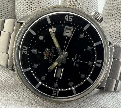 Oreint watch King Driver 21 jewels 42 mm cal 1942 running but quick set not work - Picture 1 of 16