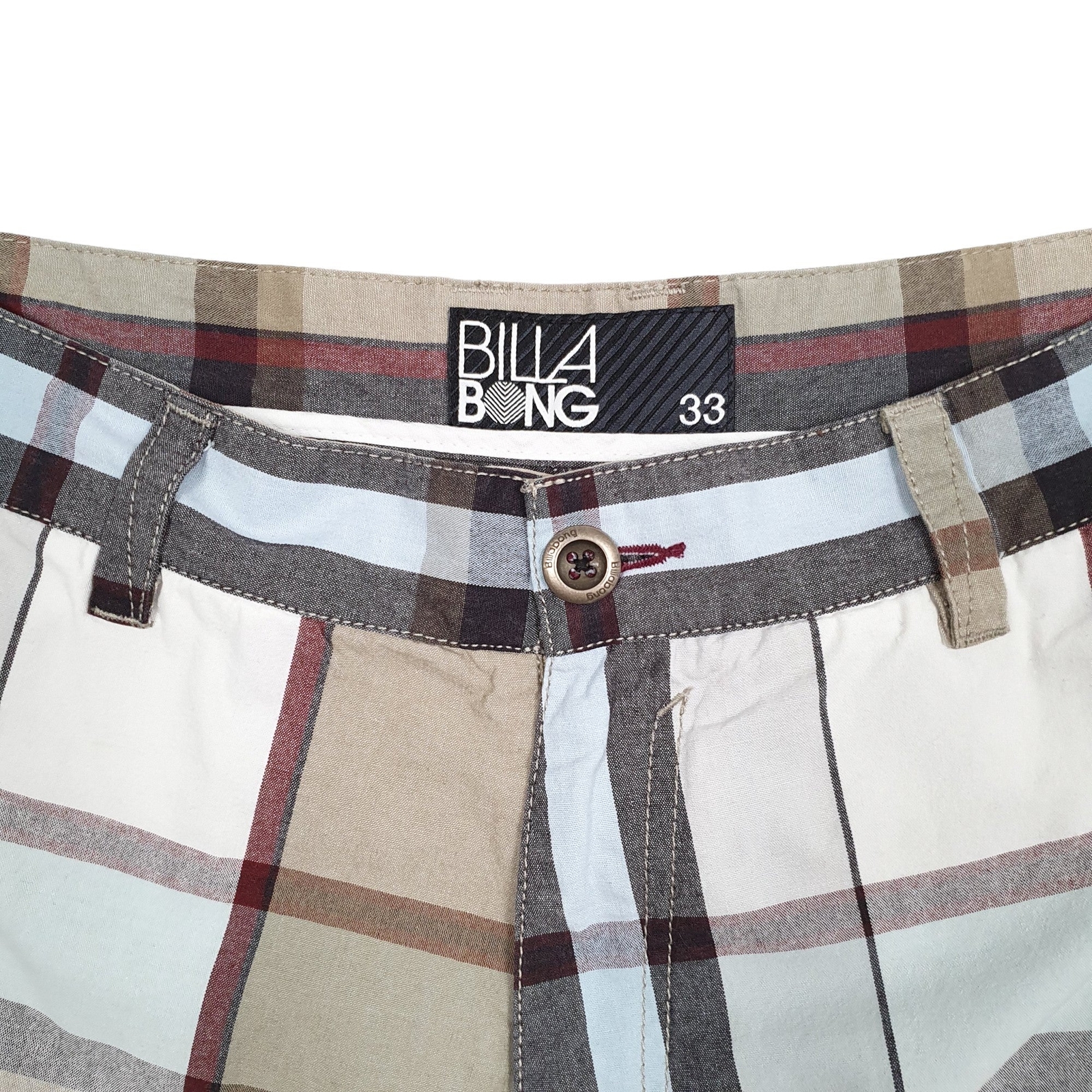 BILLABONG Surfing Beige Chino Cotton Shorts Mens W33 image 3
