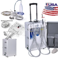 Portable Dental Delivery Unit w/Air Compressor Treament Machine/Turbine Unit M4