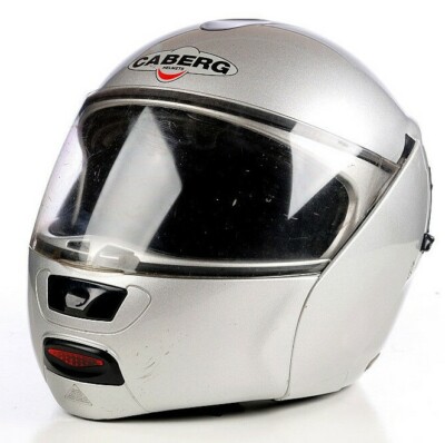 CABERG JUSTISSIMO SILVER FLIP FRONT  MOTORCYCLE HELMET 