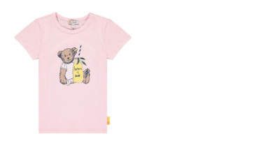 Steiff Hello Summer Shirt, Pink With Sitting Teddy Size 92-104