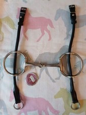 4 1/2" Cheltenham Gag Pony Bit With Stubben Cheeks.  In Excellent Condition.