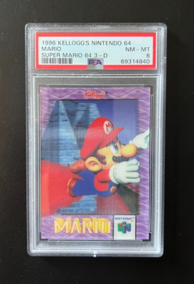 1996 N64 Super Mario 64 PSA 8 Kellogg's 3d Lenticular