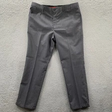 Dwyers And Co Pants Mens 38x31 Striped Pleated Dress Gray