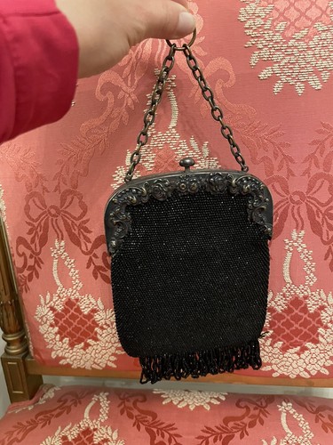 Antique chatelaine 1890's beaded purse