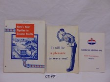 VINTAGE AMOCO STANDARD OIL HEATING BROCHURE LOT SALESMAN-PIPELINE-BUDGET PLAN
