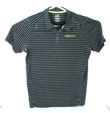 Oakley Performance Hydrolix Polo Shirt Black GrayStripe Men's  L TPC Sawgrass