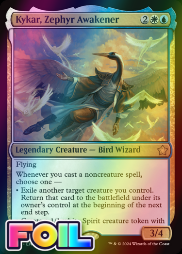 x1 Kykar, Zephyr Awakener FDN Foundations MTG 122 FOIL RARE