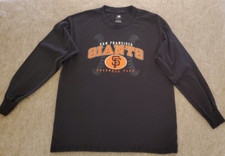 San Francisco Giants Shirt Large Baseball Club Long Sleeve T-Shirt Black Orange