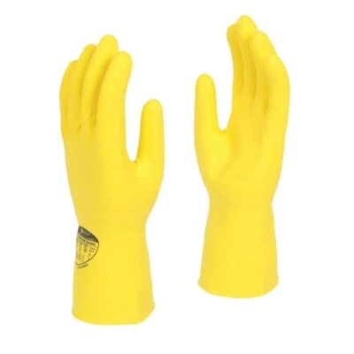 CROWN SUPPLIES Professional Yellow Household Rubber Gloves - Pair