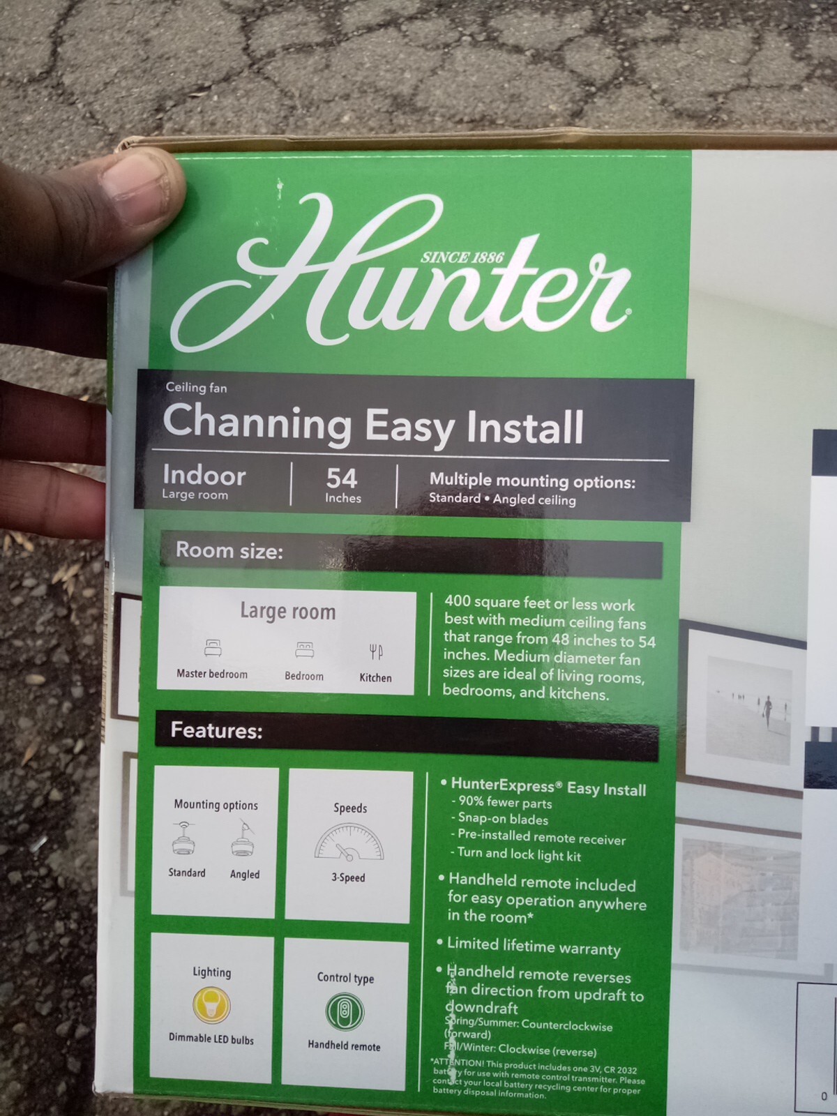 Hunter 53366 Channing 54 inch LED Indoor Bronze Ceiling Fan