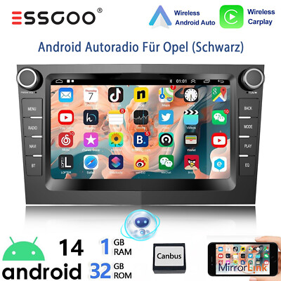 Android 14 Apple Carplay Autoradio GPS NAVI Für Opel Corsa D C Astra H Zafira B