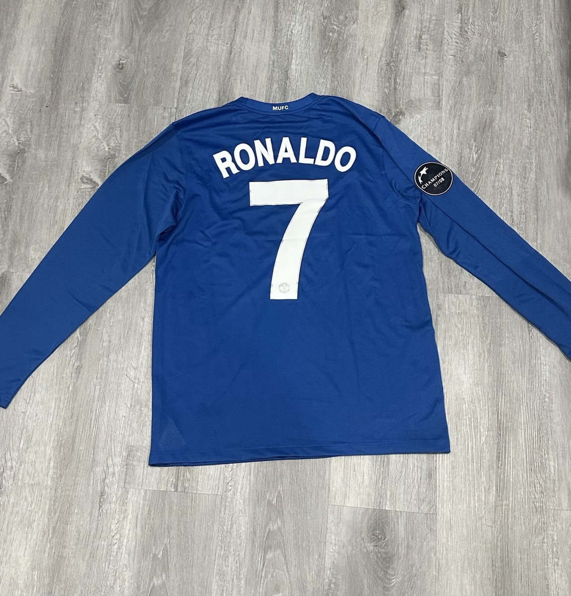 Manchester United UCL Away Long Sleeve Shirt 07/08 RONALDO Medium