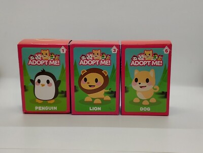 Lot Of 3 -2023 McD's Happy Meal Toy-Adopt Me- #1, #3, #6  w/Stickers & Cards