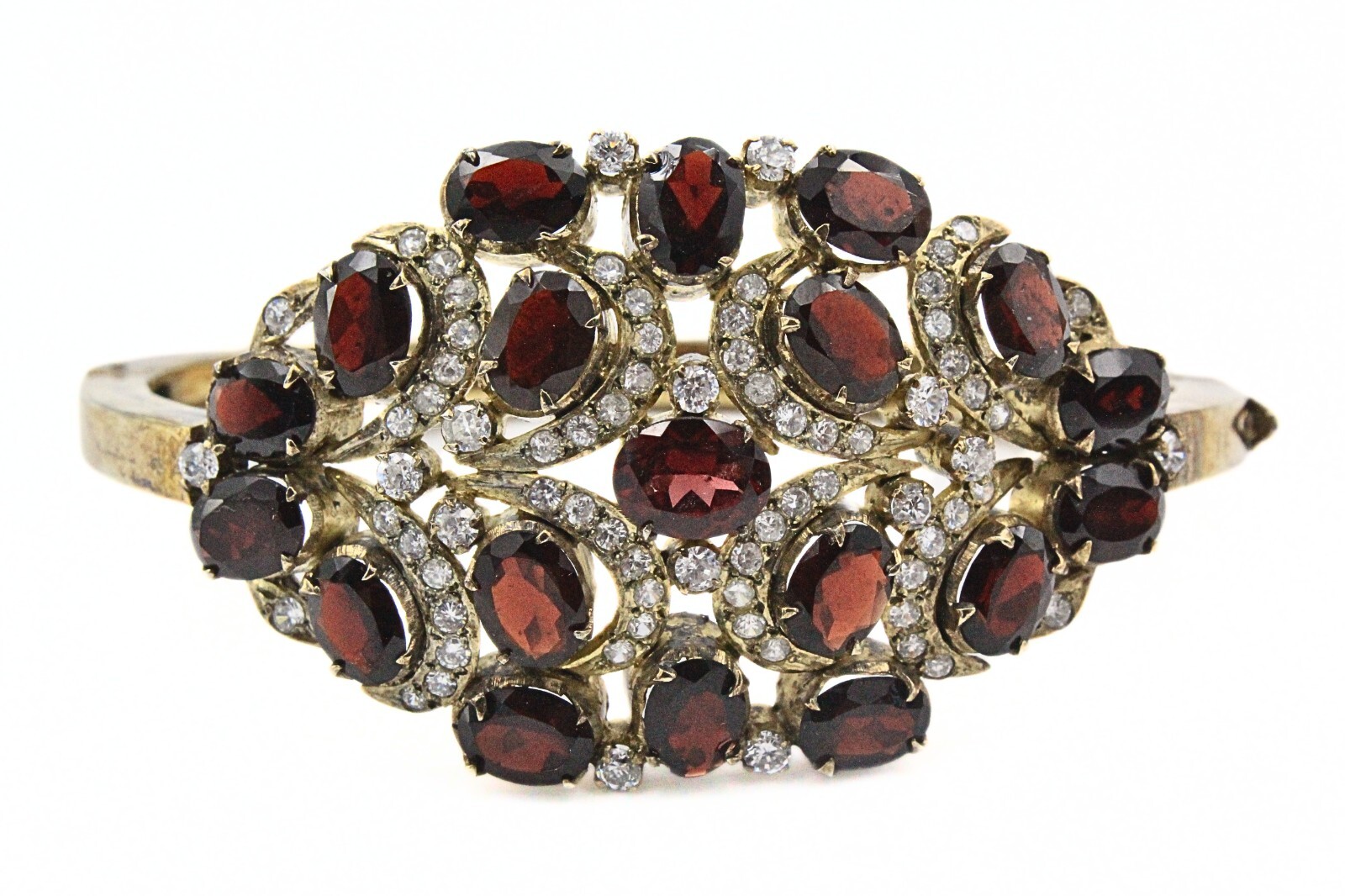 Dramatic Illustrious Sterling Silver Vermeil Garn… - image 1