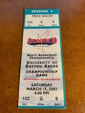 2003 Atlantic 10 Tournament Championship Basketball Ticket Dayton v Temple 