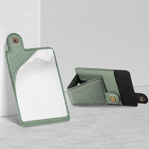 PU Leather Credit Card Wallet Holder Stick-On Cell Phone Adhesive Pouch w/ Stand - Picture 12 of 17