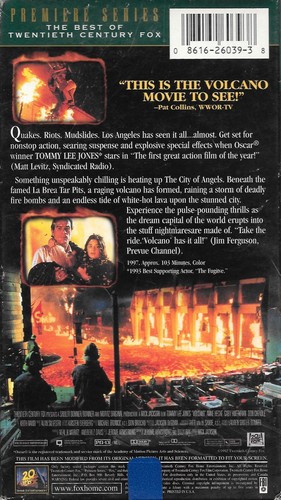 Volcano - Tommy Lee Jones Anne Heche Gaby Hoffman - 1997 Fox Video VHS Tape - Imagen 2 de 2