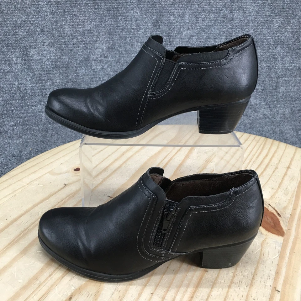 Natural Soul 靴子女式 6 M Kasta 拉链低踝靴黑色人造皮革 — 第 2/4 张图片