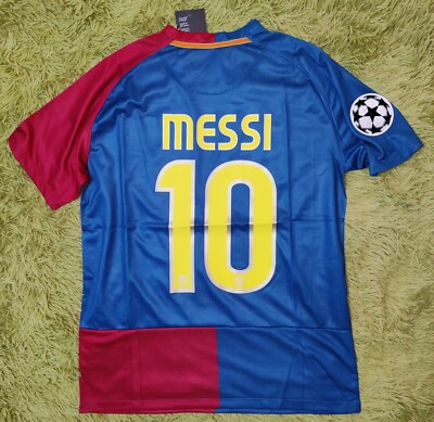 Barcelona 2008/09 UCL Final Messi #10 Retro Soccer Football Barcelona 2008/09 UCL Final Messi #10 Retro Soccer Football