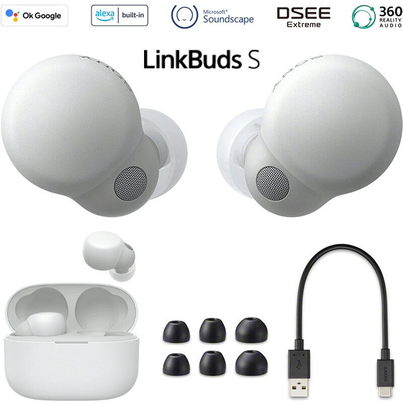 Sony LinkBuds True Wireless Open-Ear Earbuds - White