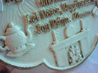 Vintage Kitchen Prayer Plaque Wall Decor Cream Gold Universal Statuary 1960s — photo 2