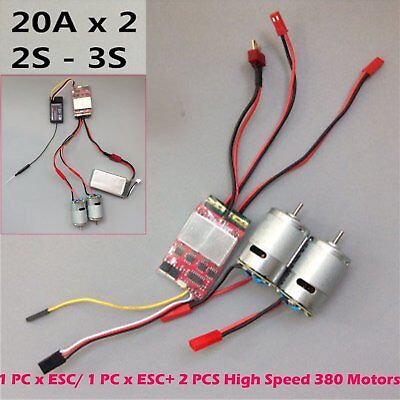 20A ESC Brushed Motor Speed Controller With Brake for RC Cars Boat Tank Truck BC