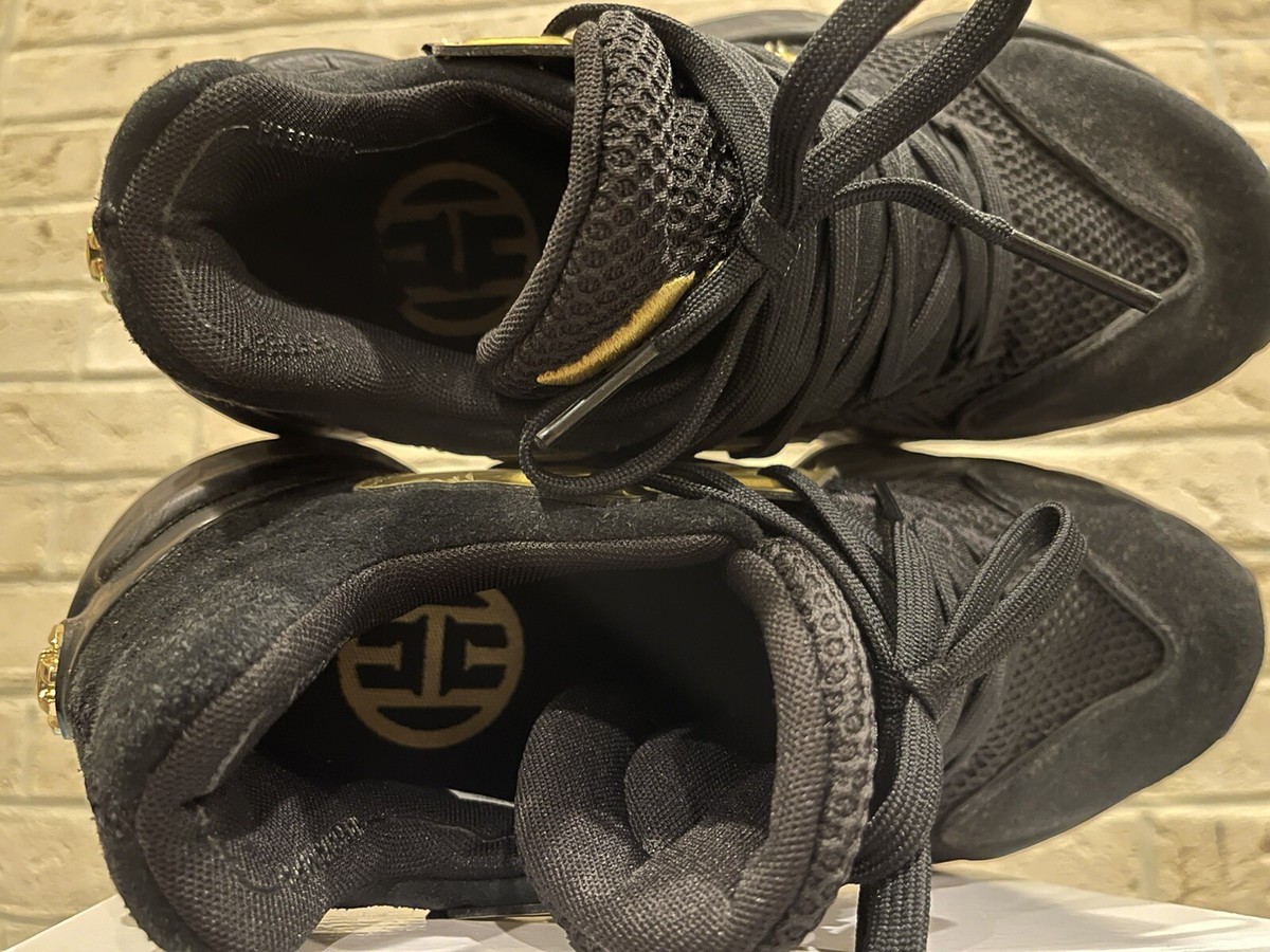 Adidas Harden Vol. 4 Black Gold Basketball EF8648 Mens sz 9.5