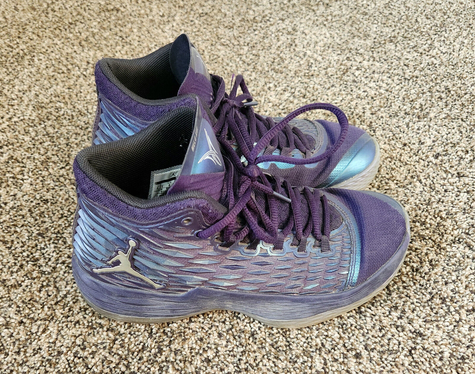 cometer Trasplante Psicológico Nike Air Jordan Melo M13 XIII Purple Metallic Sneakers 4.5Y Boys Shoes  Carmelo | eBay