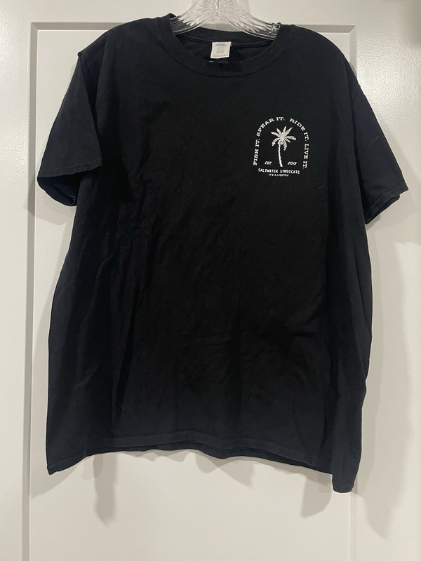 Saltwater Syndicate Tshirt Skoconut Tee - Black, Fishing Large