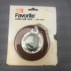 NEW Vtg K&E Favorite Long Line Metal Measuring Tape w/ Hook 15M made USA SEALED