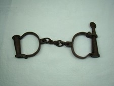 vintage style civil war jailer cowboy antique style western handcuffs old style